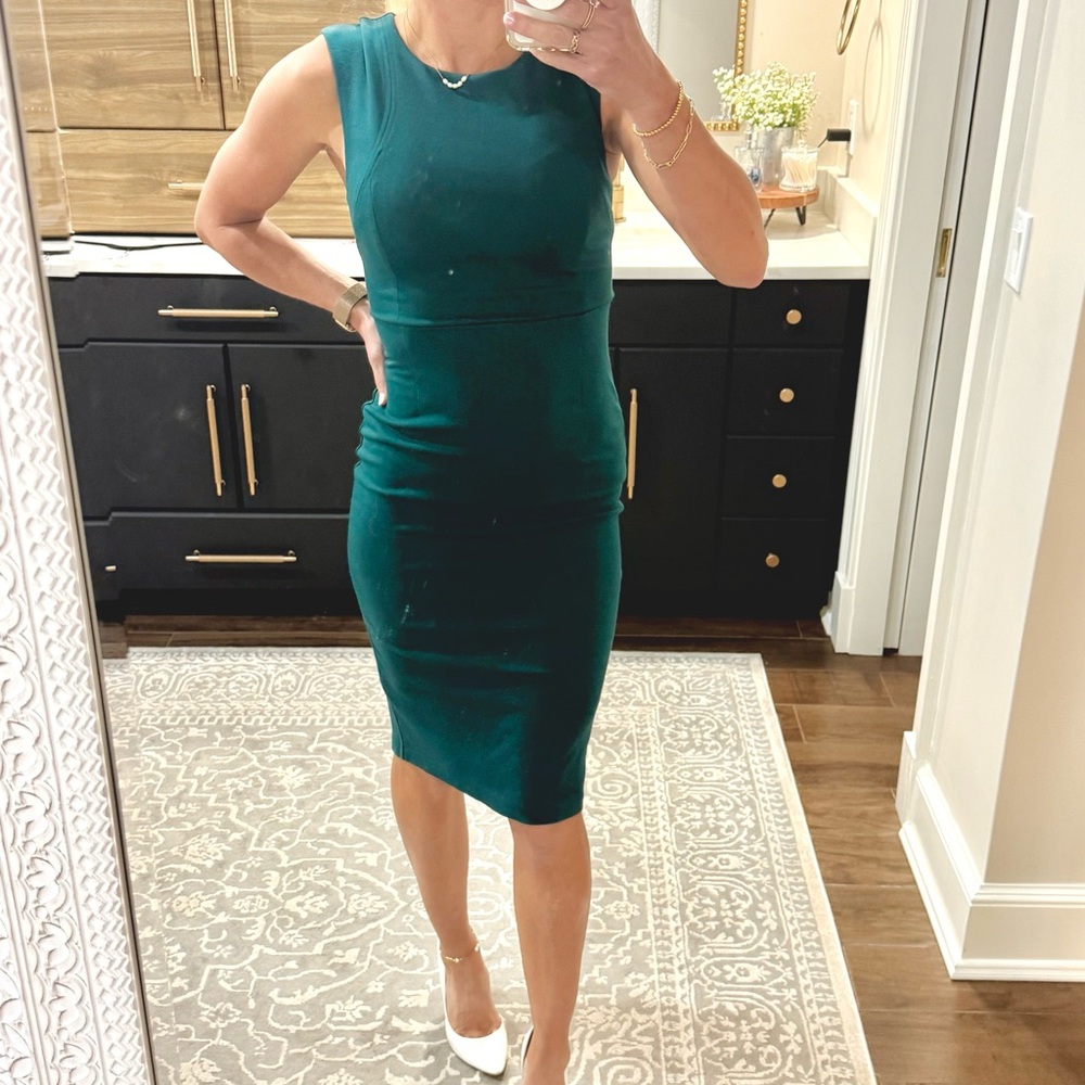Express Teal Midi Dress - Picture 3 of 6